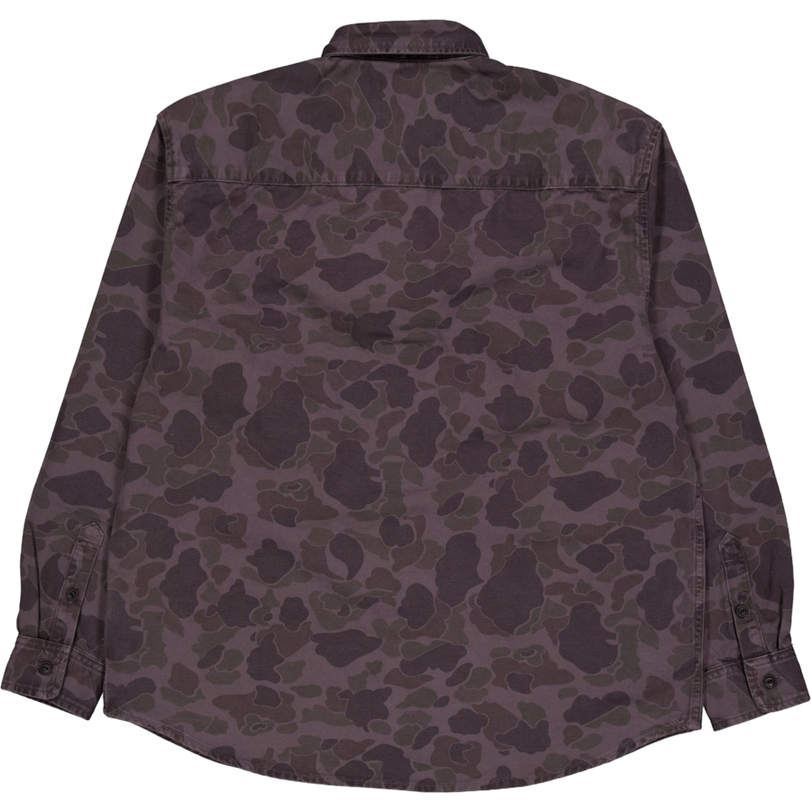 Košile L/s Duck Camo Duck, zelená / grafitová