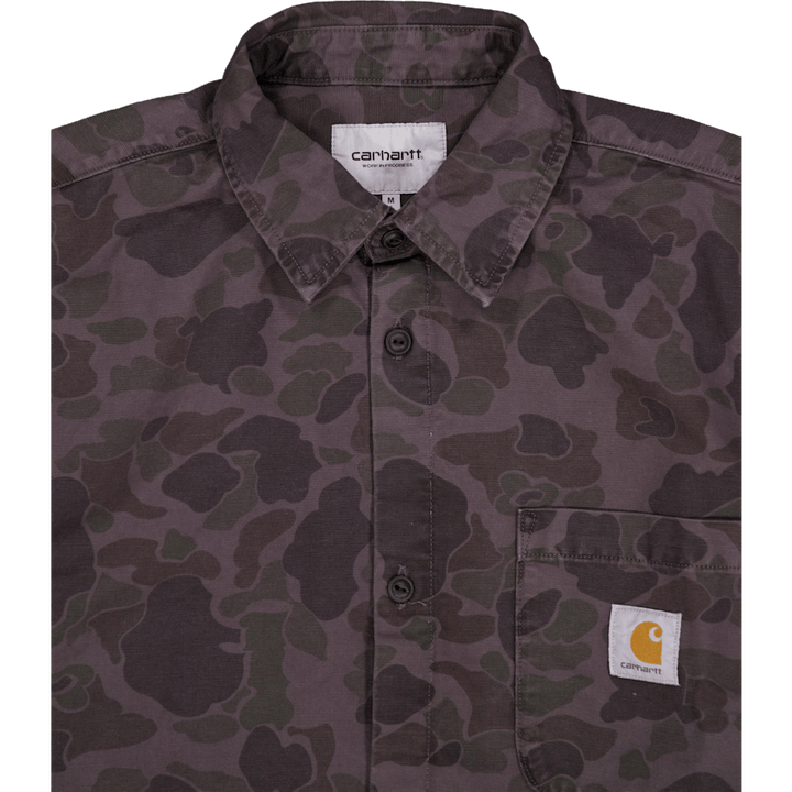Košile L/s Duck Camo Duck, zelená / grafitová