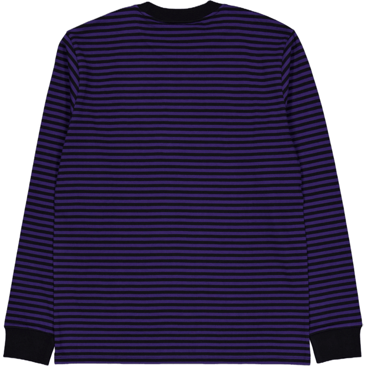 L/s Verner Pocket T-shirt Verner Stripe, Black / Aura