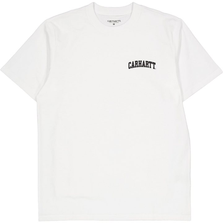 S/s University Script T-shirt White / Black