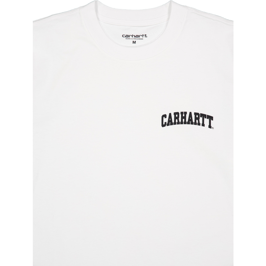 S/s University Script T-shirt White / Black