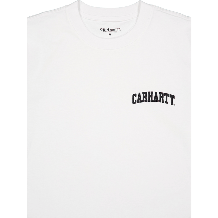 S/s University Script T-shirt White / Black