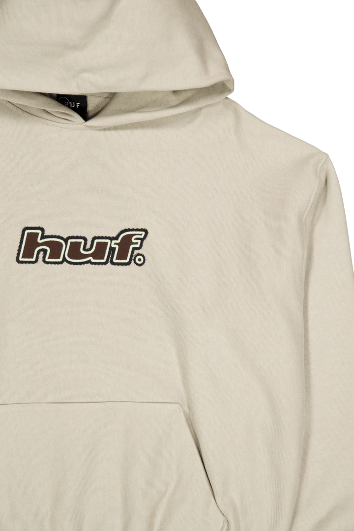 Logo Applique Hooded Fleece Putty