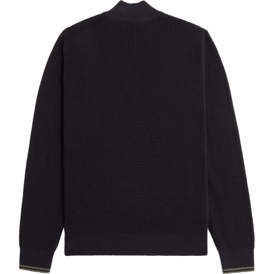 Mezza zip con punto waffle Jmpr 102 nero