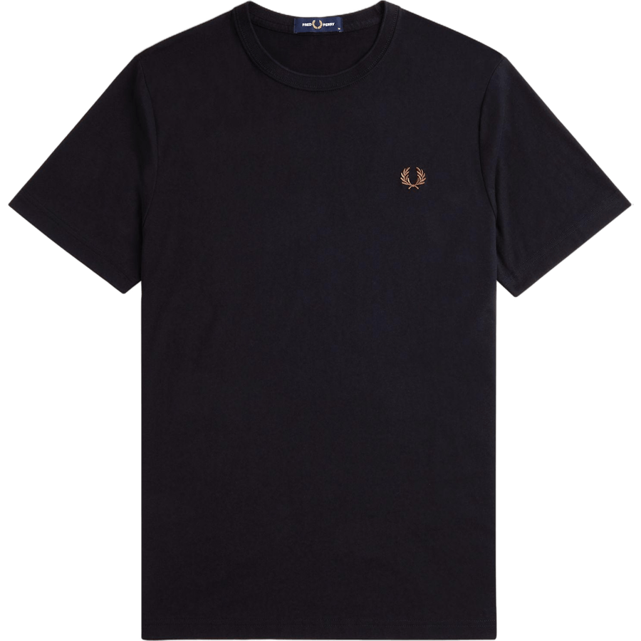 Rundhals-T-Shirt X56 Schwarz/Whisky Brwn