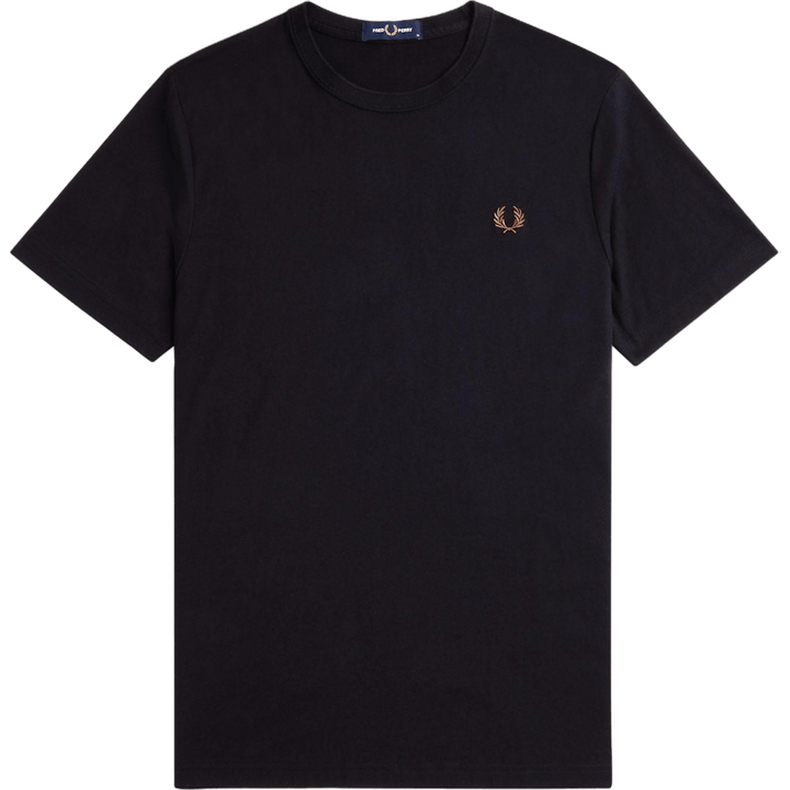 Rundhals-T-Shirt X56 Schwarz/Whisky Brwn