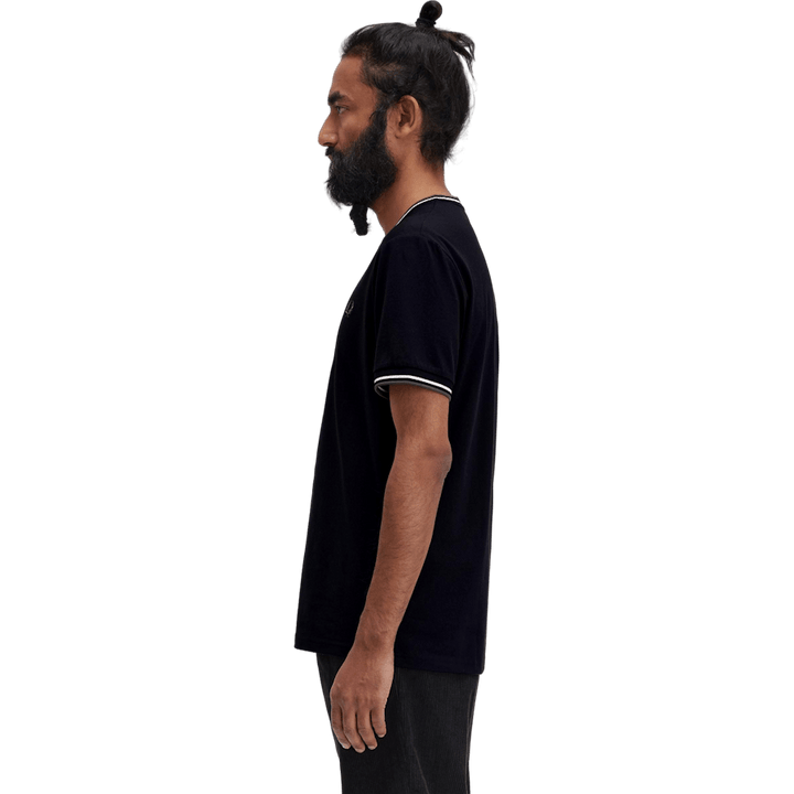 Twin Tipped T-shirt W54 Blk/ecru/laurel W Green