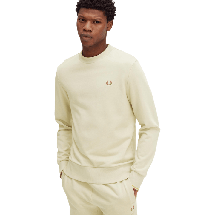 Sweatshirt mit Rundhalsausschnitt W69 Haferflocken/ Braun