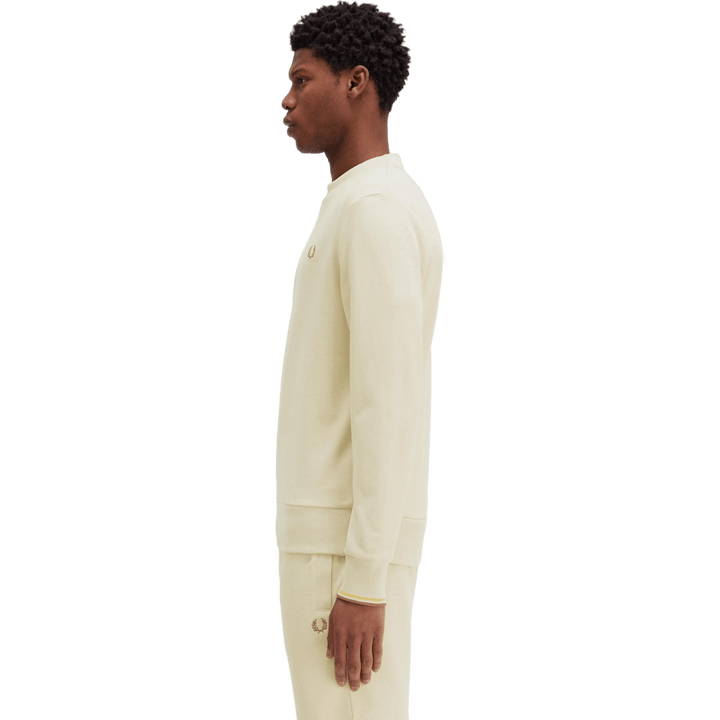 Sweatshirt mit Rundhalsausschnitt W69 Haferflocken/ Braun