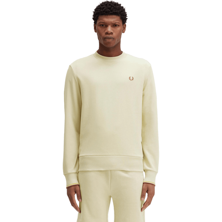 Sweatshirt mit Rundhalsausschnitt W69 Haferflocken/ Braun