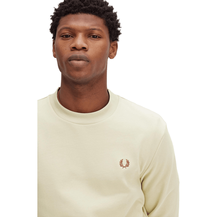 Sweatshirt mit Rundhalsausschnitt W69 Haferflocken/ Braun