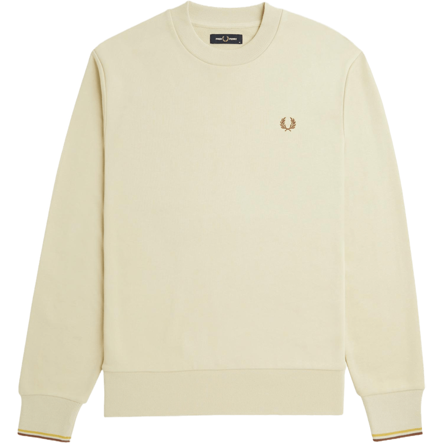 Sweatshirt mit Rundhalsausschnitt W69 Haferflocken/ Braun