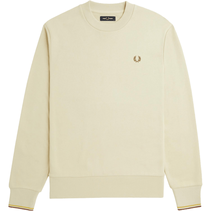 Sweatshirt mit Rundhalsausschnitt W69 Haferflocken/ Braun