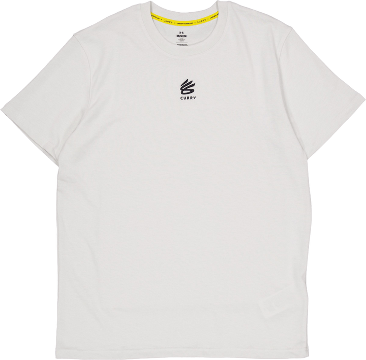 Curry Hvyweight Logo Tee White Clay