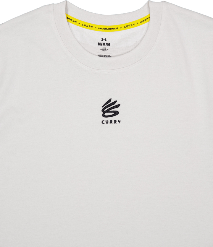 Curry Hvyweight Logo Tee White Clay
