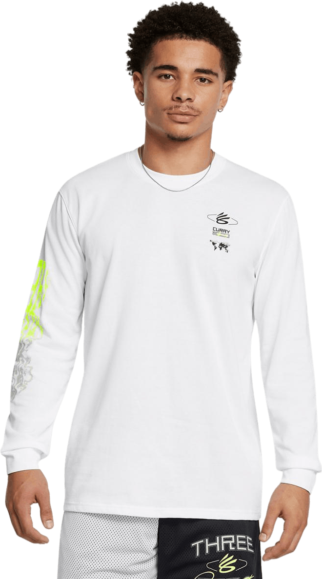 Curry Hw Verbiage Ls Tee Hvid