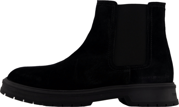 Hilfiger Suede Zip Chelsea Schwarz