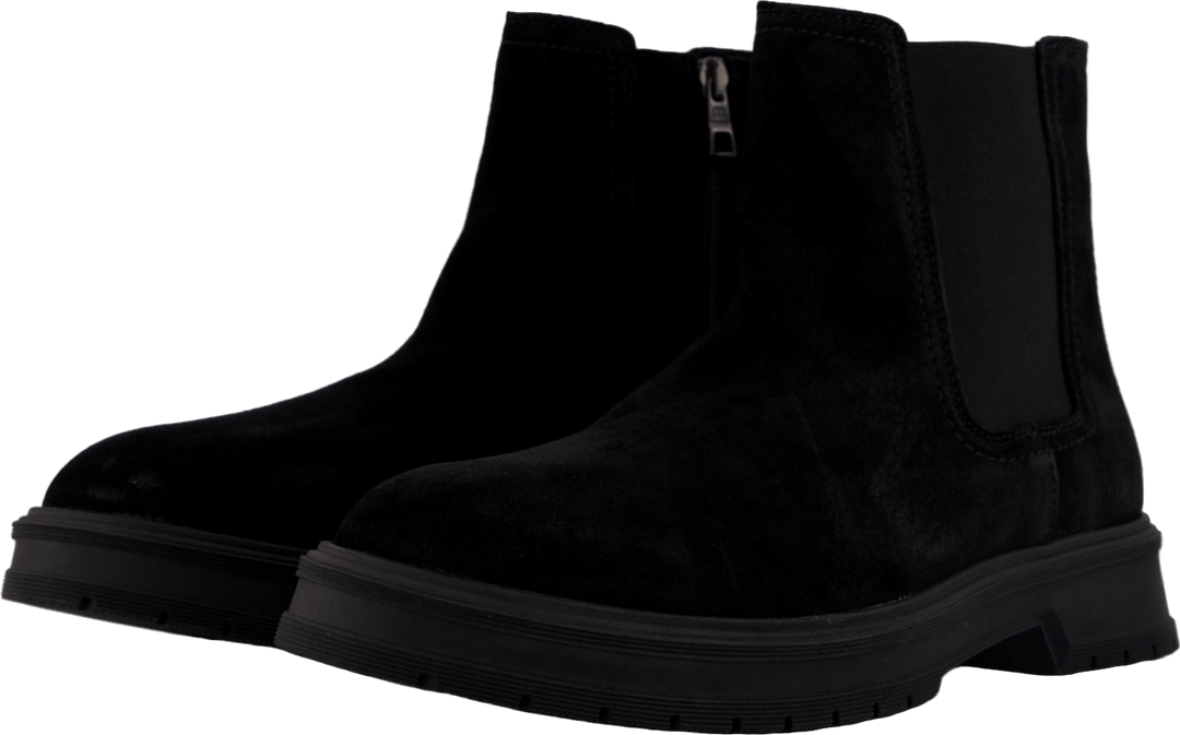Hilfiger Suede Zip Chelsea Schwarz