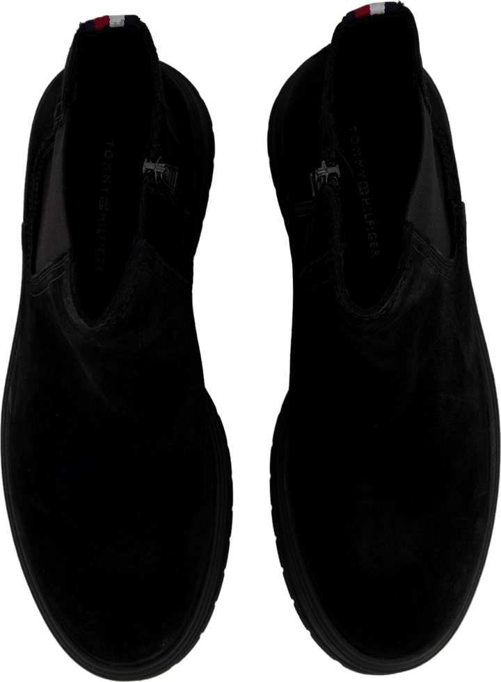 Hilfiger Suede Zip Chelsea Schwarz