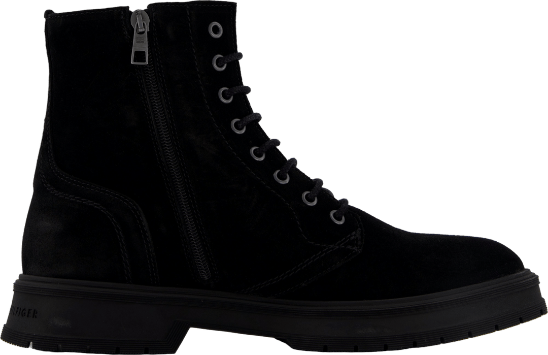Hilfiger Suede Lace Zip Boot Black