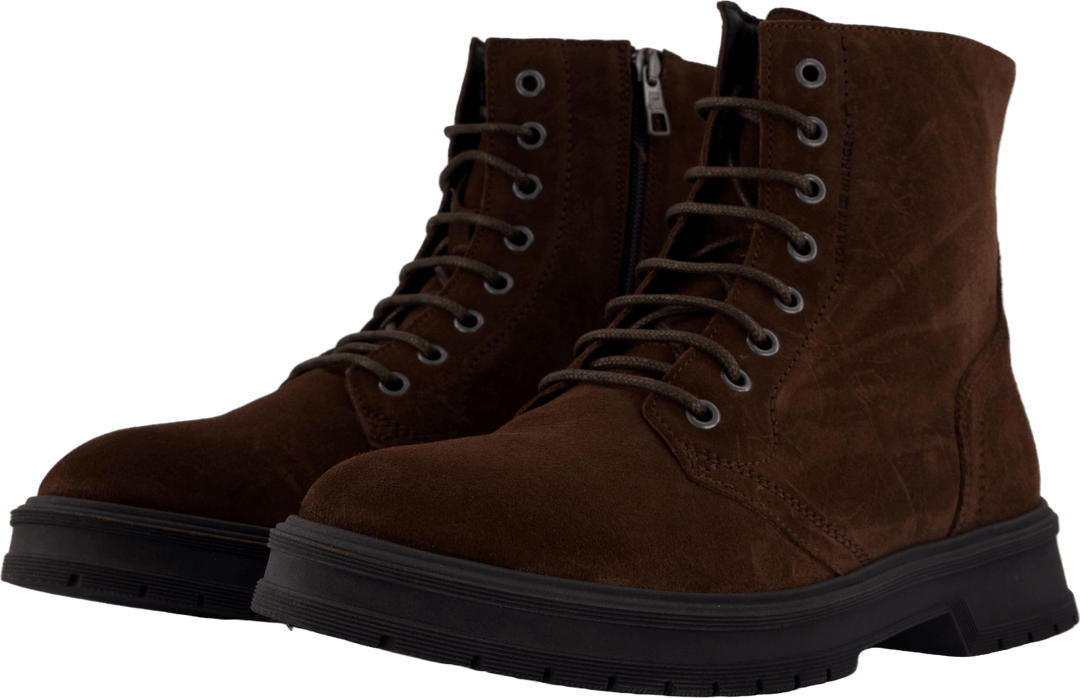 Hilfiger Suede Lace Zip Boot Cocoa