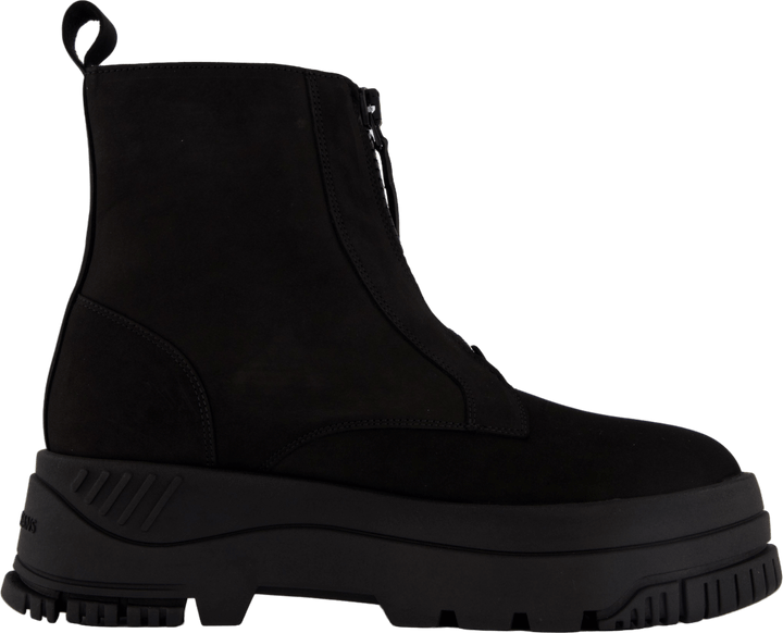 Tjw Zip Up Flatform Nubuck Bo Zwart