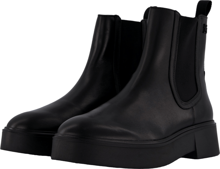 Baskets minimalistes en cuir avec logo Chelsea noir