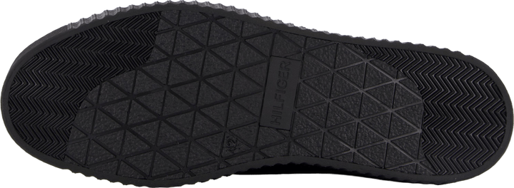 Faux Fur Nubuck Low Lace-up Black