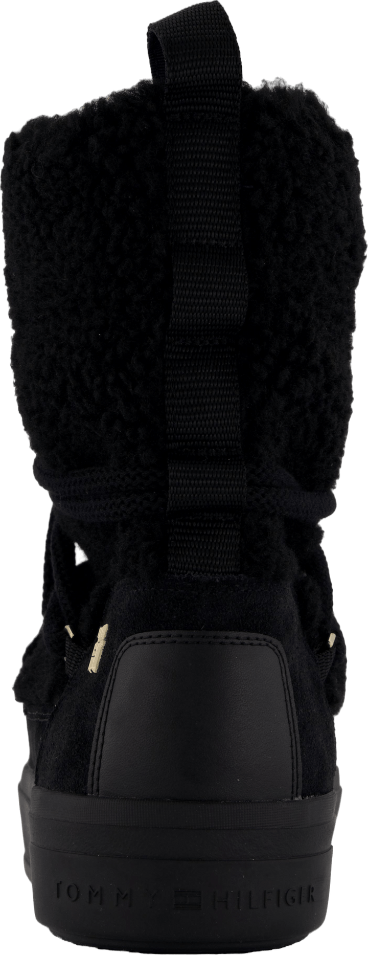 Lace-up Faux Shearling Snowboo Black
