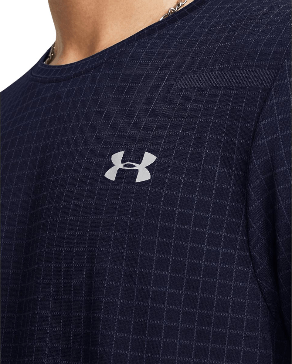 Vanish Seamless Grid Ss Midnight Navy