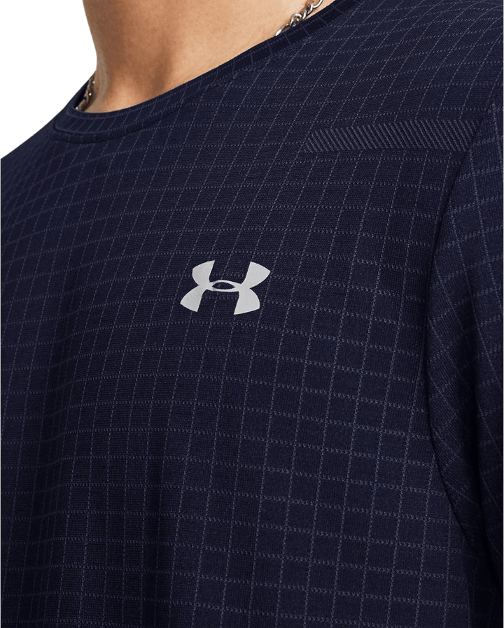 Vanish Seamless Grid Ss Midnight Navy