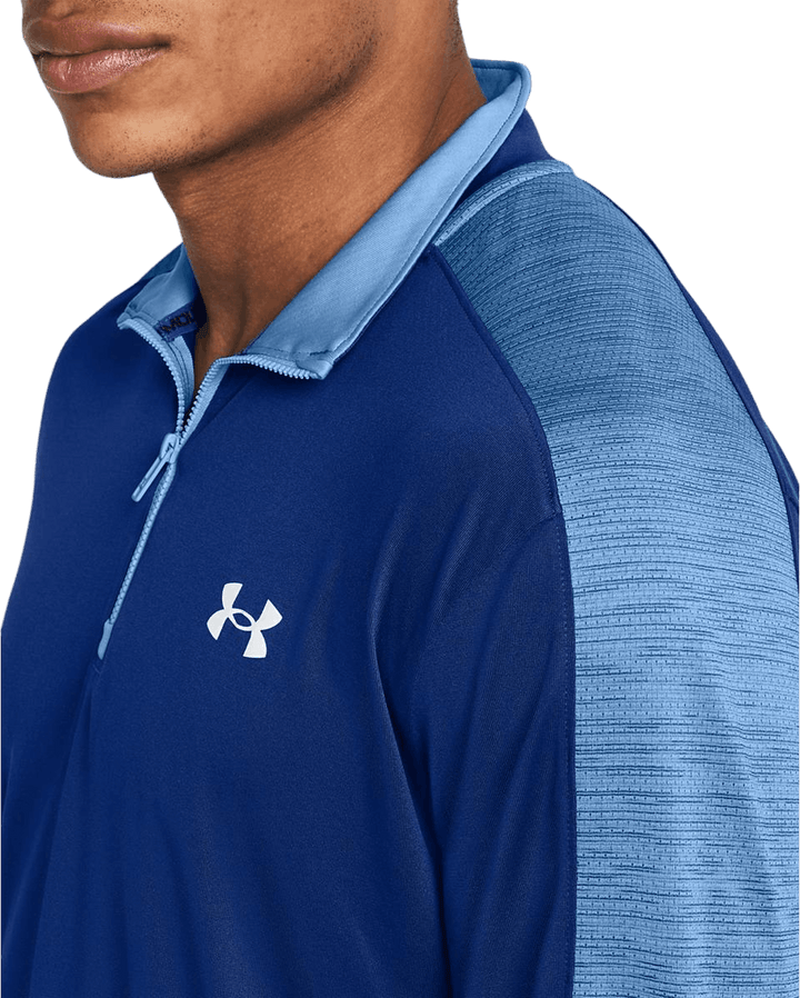 Ua Tech Utility 1/4 Zip Tech Blue
