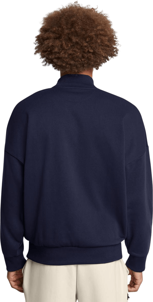 Ua Icon Hwt Terry Os 1/2 Zip Midnight Navy