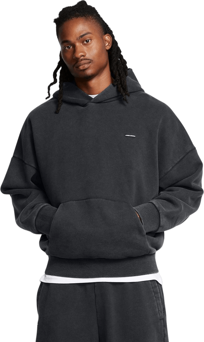 Ua Icon Hwt Flc Wash Os Hood Noir
