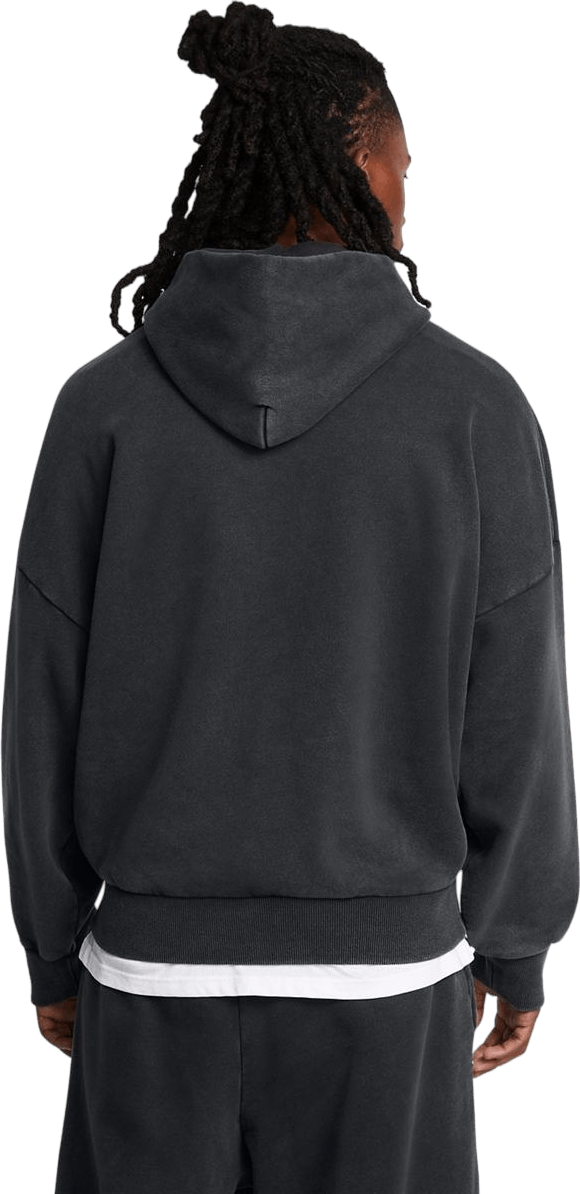 Ua Icon Hwt Flc Wash Os Hood Noir