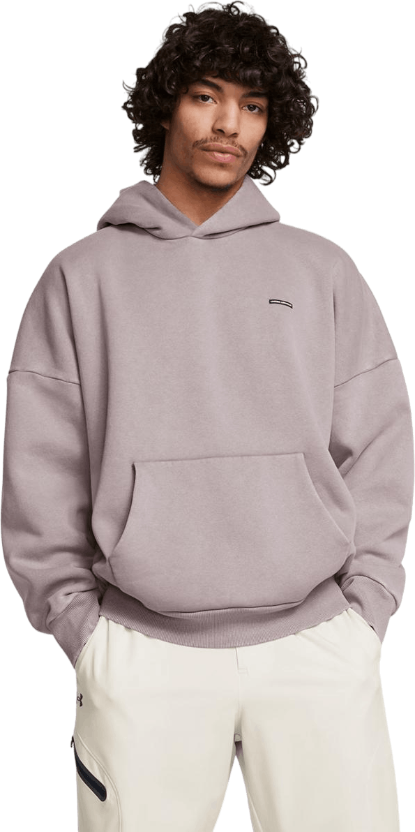 Ua Icon Hwt Flc Wash Os Hood Tetra Gray