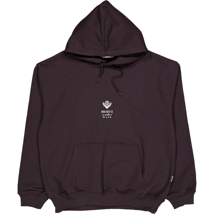 Wbpope Globe Hoodie Chocolate Brown