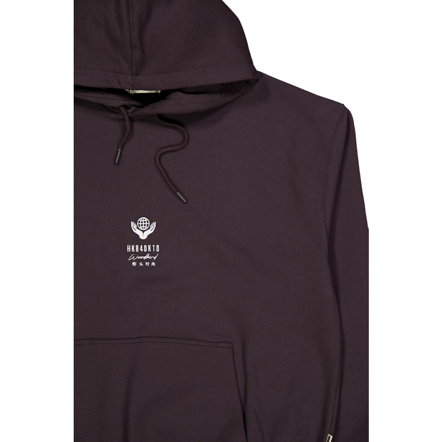 Wbpope Globe Hoodie Chocolate Brown