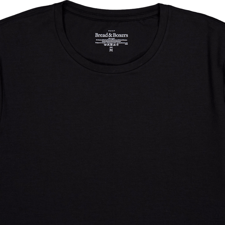 Crew-neck Tencel Black