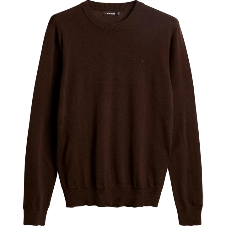 Pull ras du cou en laine mérinos Keane Chocolat amer