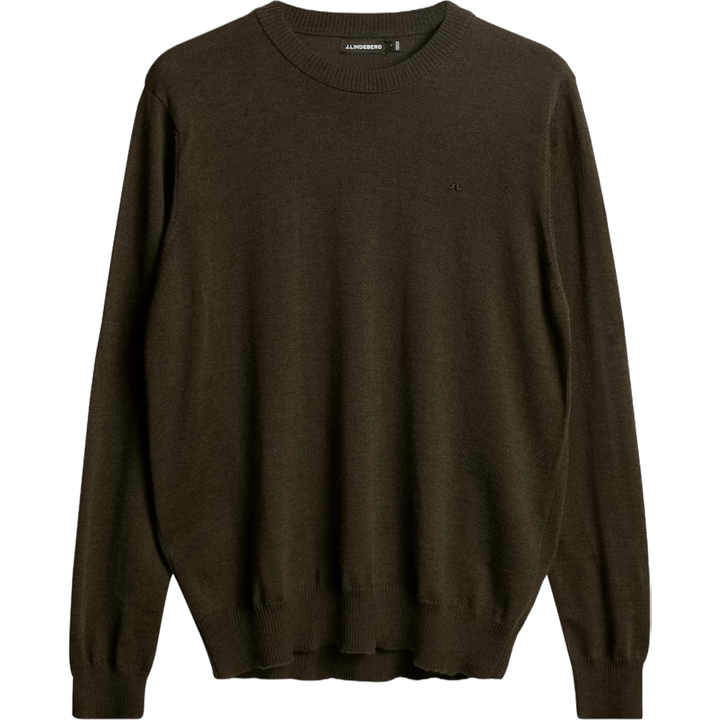 Keane Merino Crew Neck Sweater Forest Green