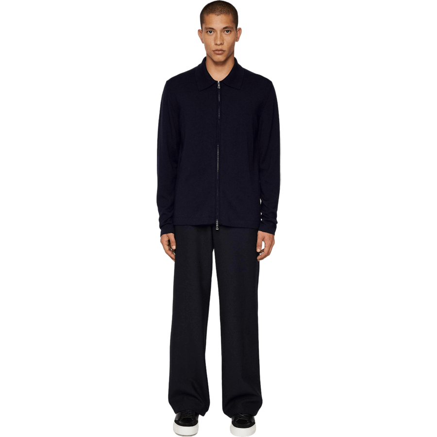 Kaleb Merino Zip Cardigan Jl Navy