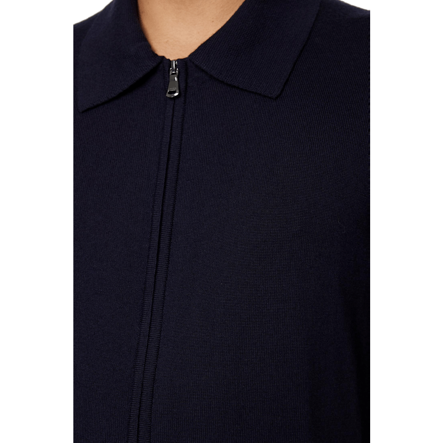 Kaleb Merino Zip Cardigan Jl Navy