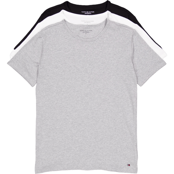 Stretch Cn Tee Ss 3er Pack Schwarz/Weiß/Grau Heather