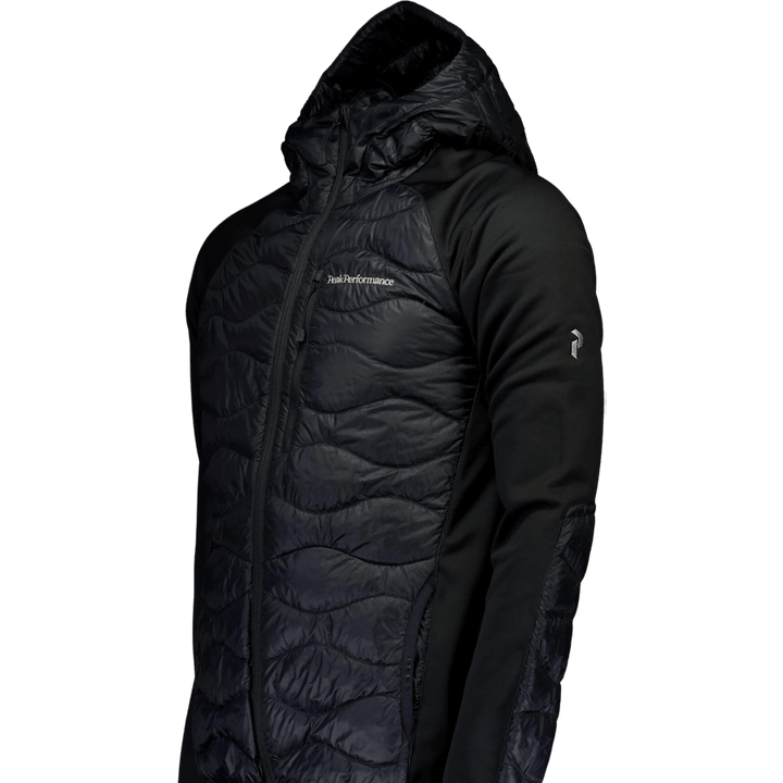 M Helium Down Hybrid Hood Black