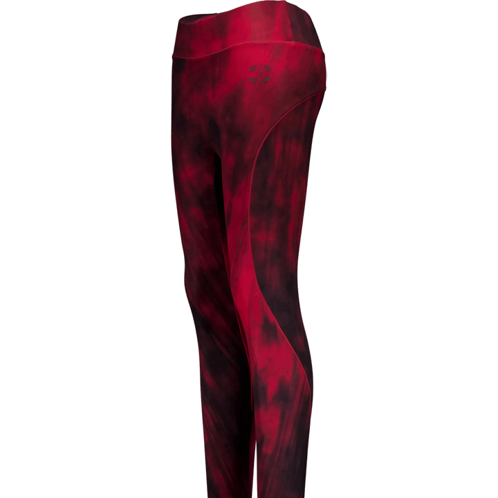 High Waist Leggings Chili Red Grunge Melange