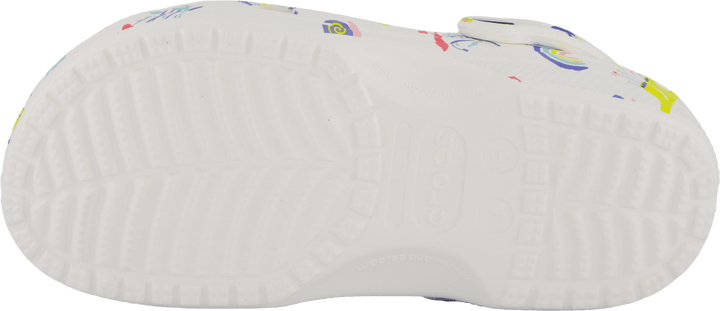Classic Doodle Print Clog K Weiß/mehrfarbig