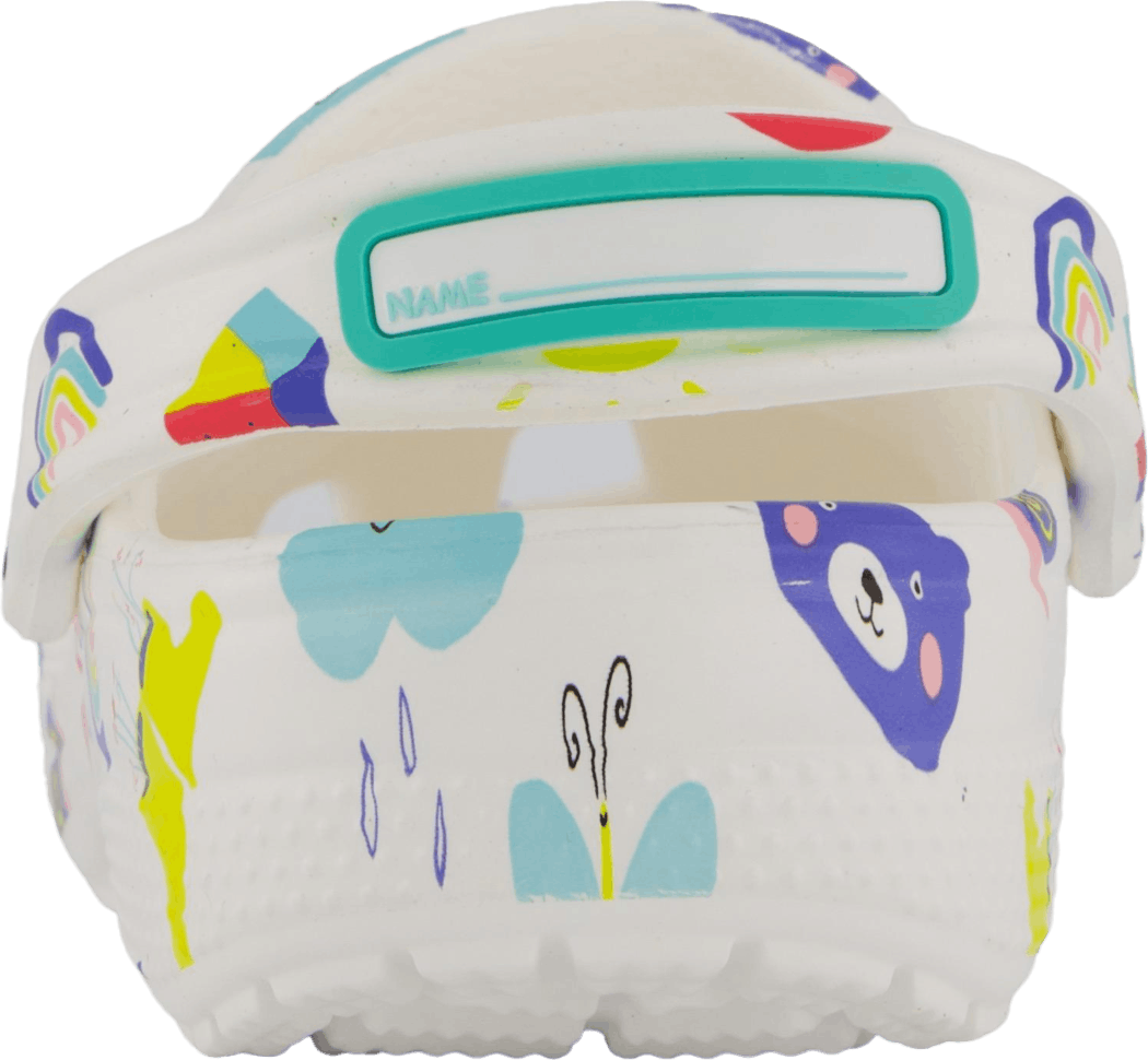 Classic Doodle Print Clog K Weiß/mehrfarbig