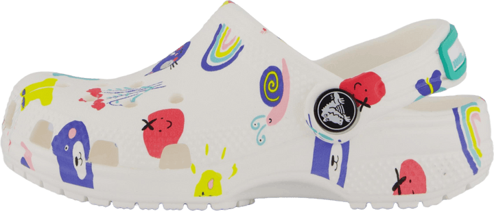 Classic Doodle Print Clog T Weiß/Multi