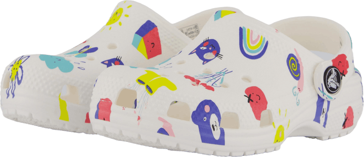 Classic Doodle Print Clog T Weiß/Multi